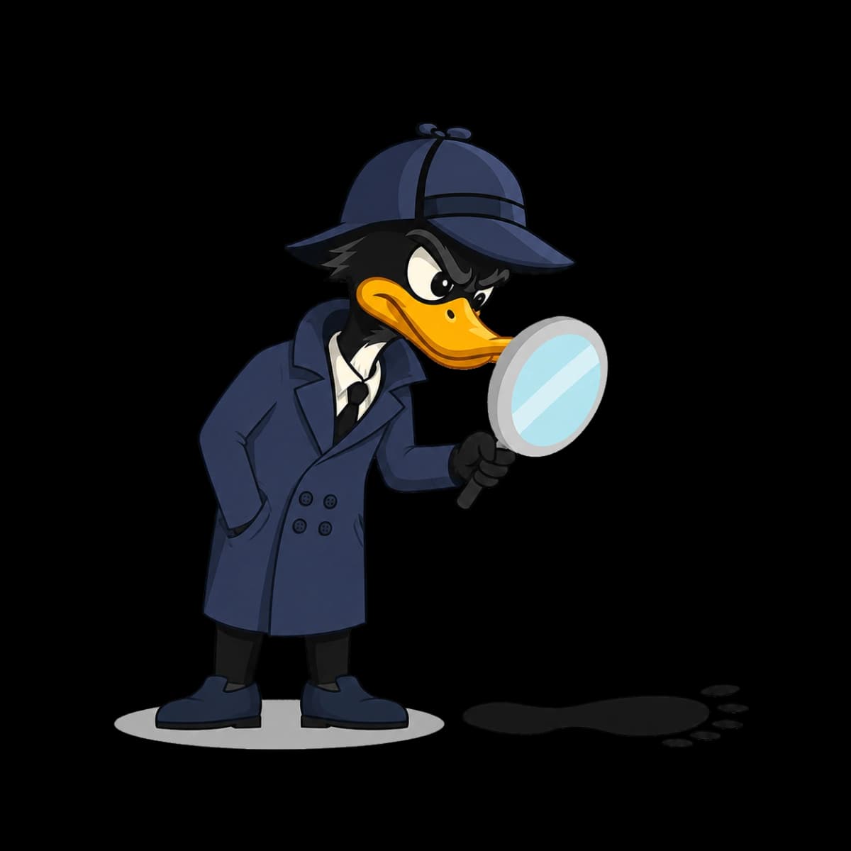 Sherlock investigando com uma lupa
